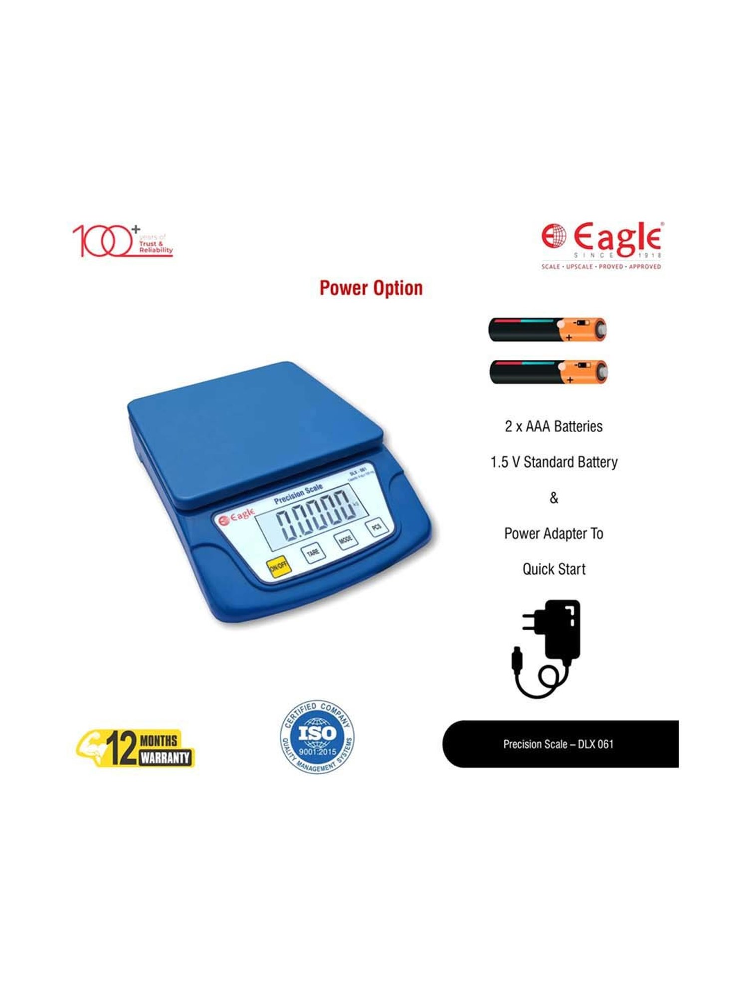 Eagle DLX-061 Digital Weight Machine for Kitchen 6 kg Capacity,0.1 g Accuracy,Kitchen Weighing Scale