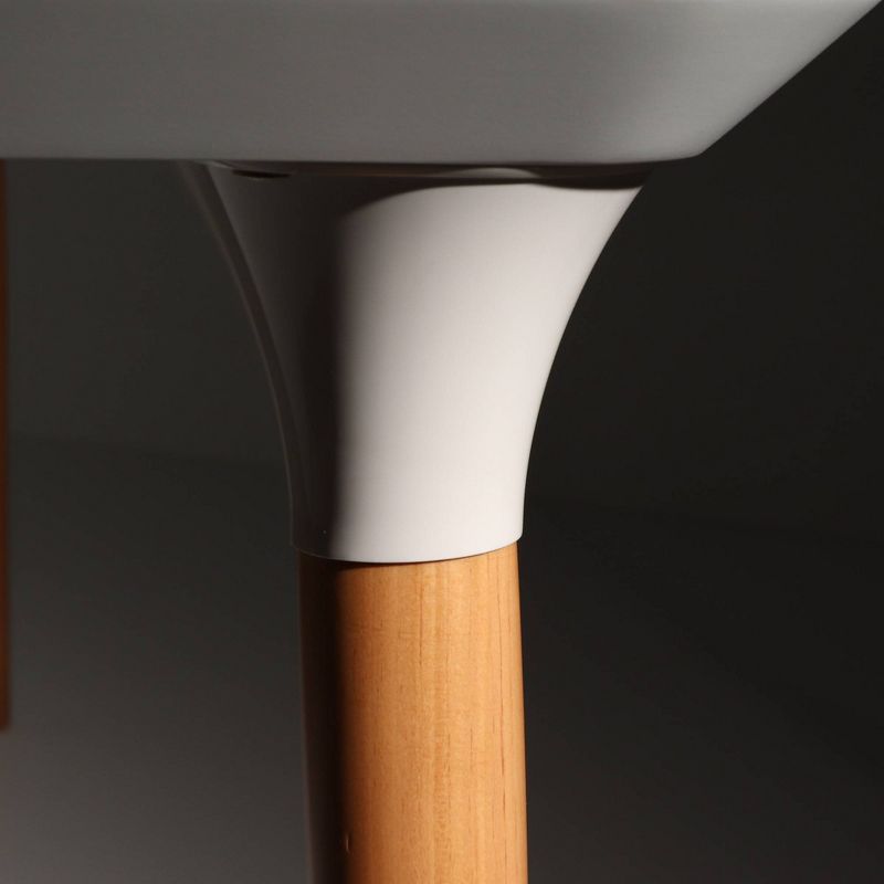 62.99" Homedock Rectangle Dining Table Off White/Cinnamon - Manhattan Comfort