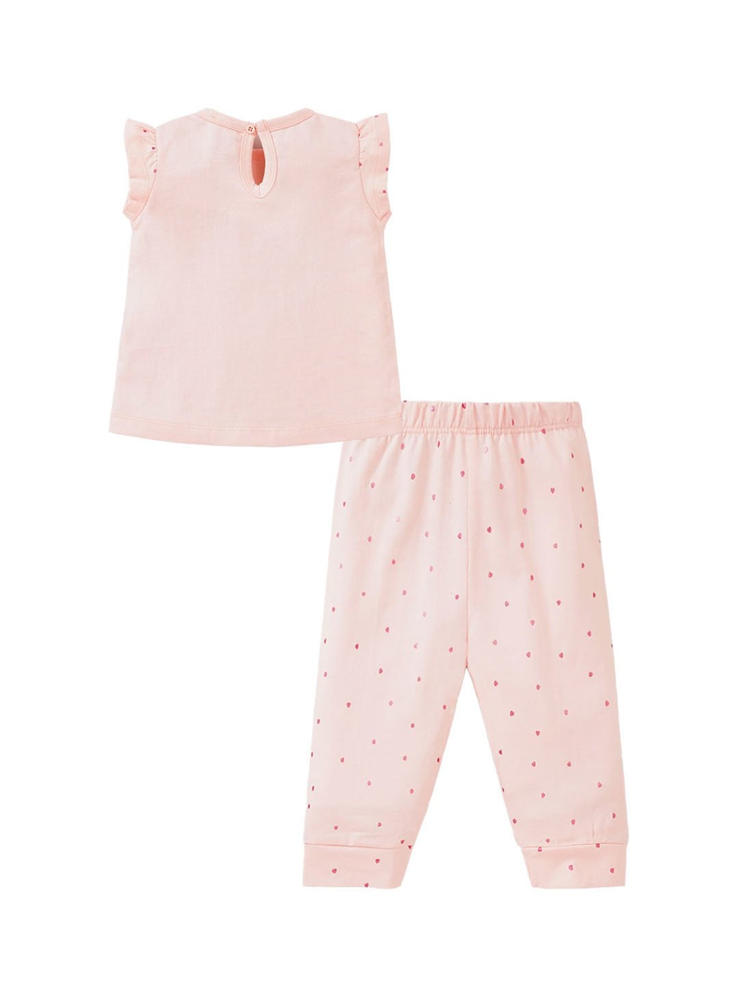 Ed-a-Mamma Baby Pink Printed Top with Pants