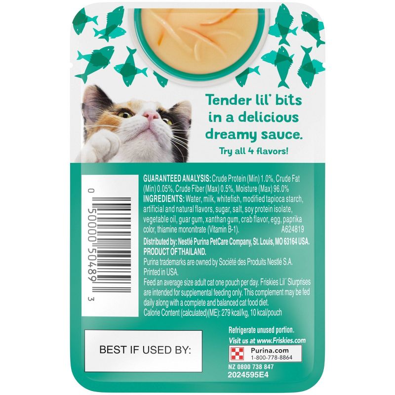 Friskies Lil' Slurprises Compliments Surimi Whitefish Wet Cat Food - 1.2oz