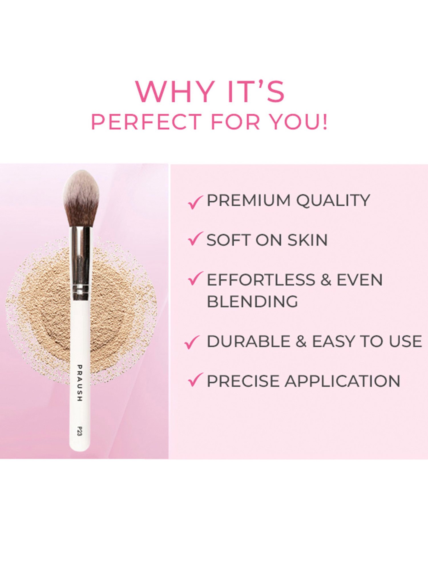 SWISS BEAUTY Highlighting and Lash Brush - Rose Gold
