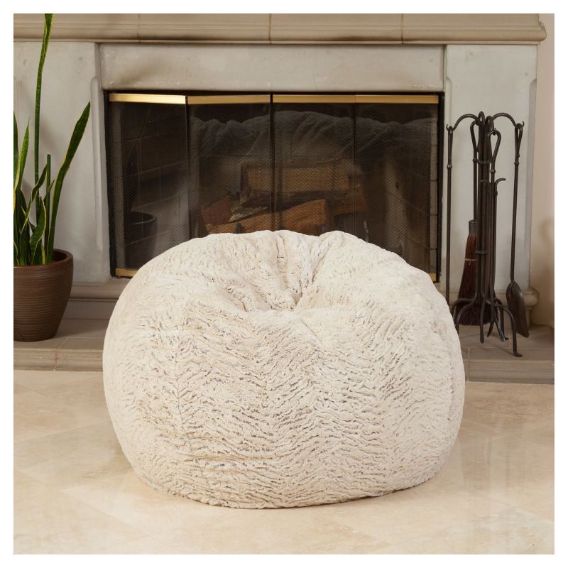 Axelle Faux Sheep Accent Lounger White - Picket House Furnishings