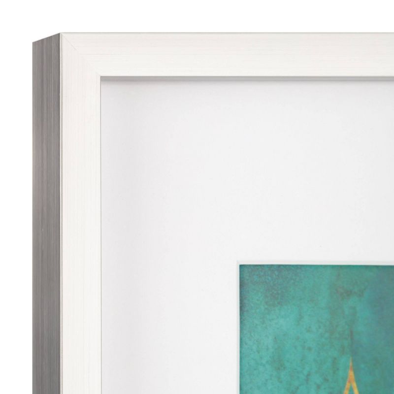 8pc Gallery Wall Frame Set with Decorative Art Prints and Hanging Template Silver - Gallery Solutions