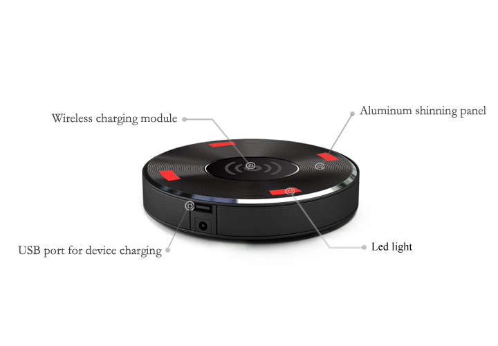 B4M OVL-Dark Black Levitating Bluetooth Speaker &ndash; Portable Floating & Rotating Wireless Speaker with Bluetooth 4.1 &ndash; Wireless Charging Speaker for IPhone Ipad Samsung HTC Pixel PC Tablet