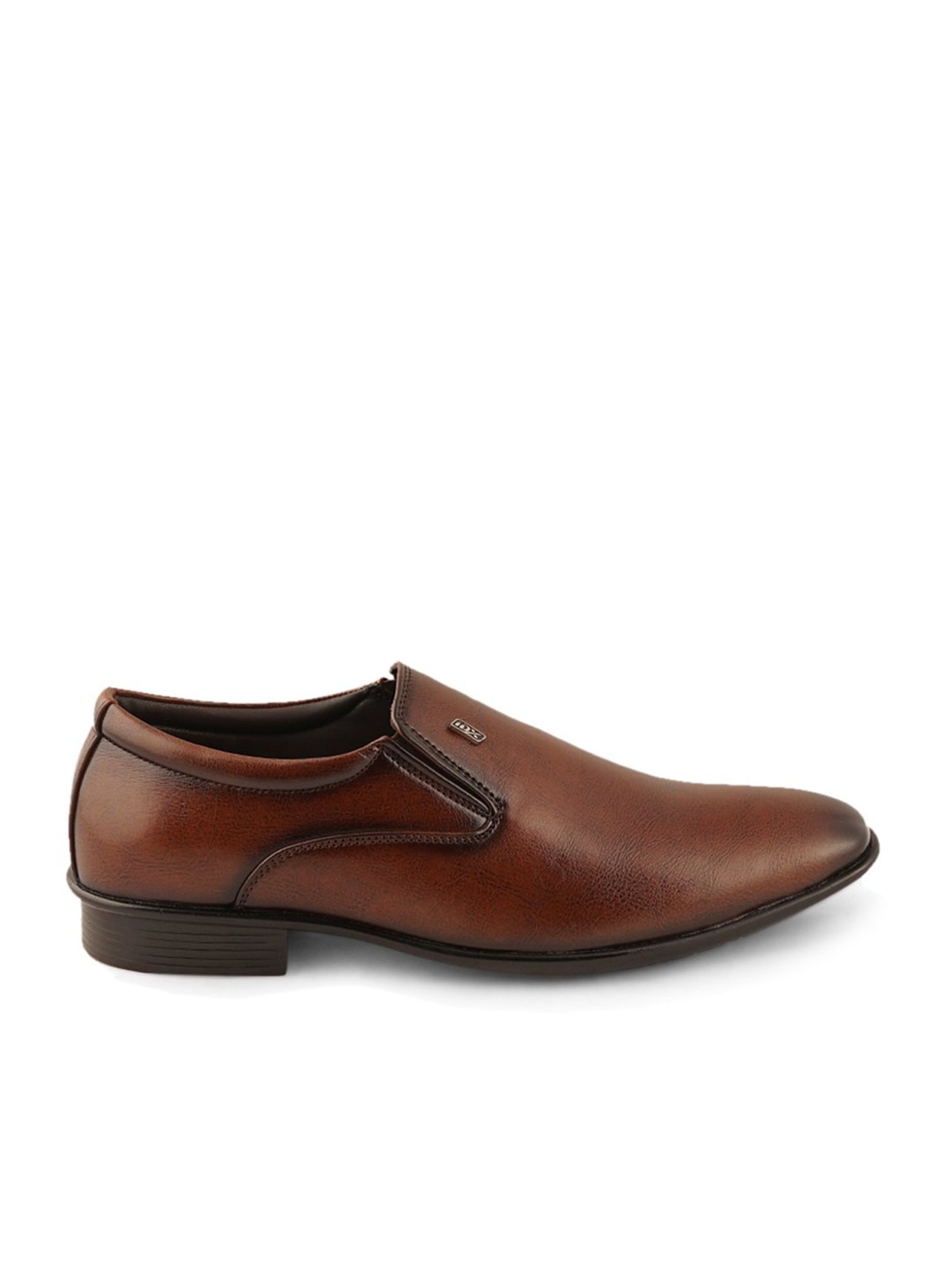 ID Men's Tan Formal Slip-Ons