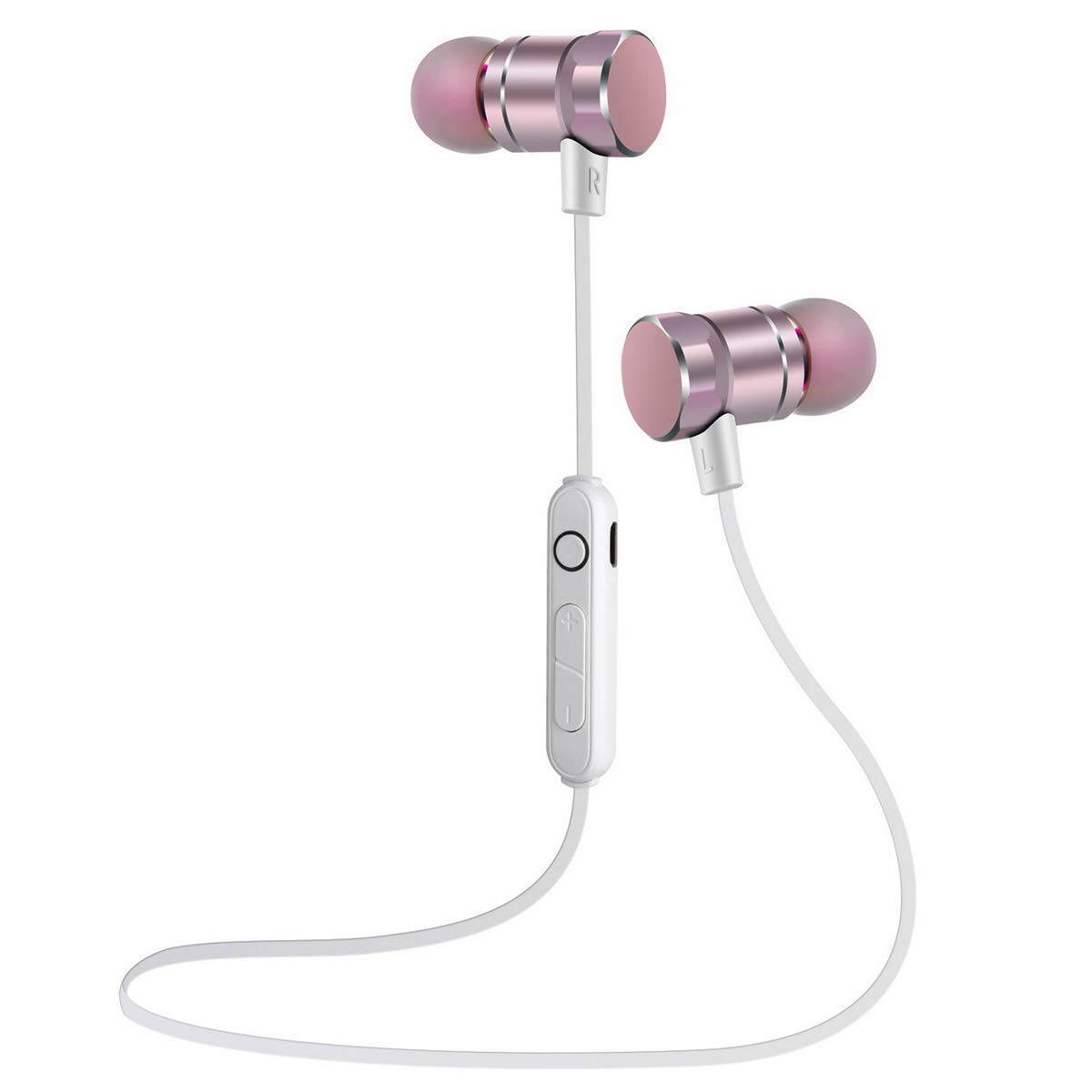 Headphones Earphone, Bluetooth  Wireless Earbuds Sweatproof Earphones Magnetic Attraction Stereo Earphones for Running Workout Gym Noise Cancelling