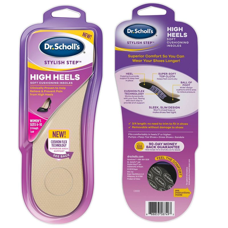 Dr Scholl's Stylish Step Soft Cushioning Insoles for High Heels - 1 Pair - Size (6-10)