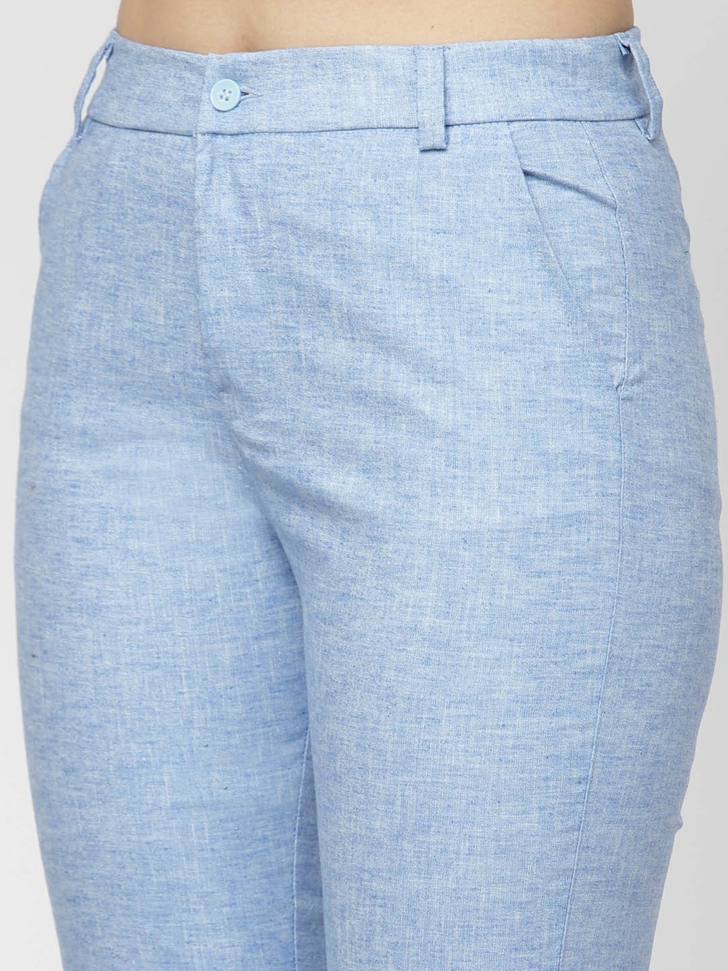Westwood Blue Relaxed Fit Mid Rise Trousers