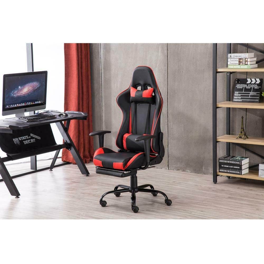 Executive Gaming Chair Office Chairs Computer Seat Racing Recliner W/ Footrest