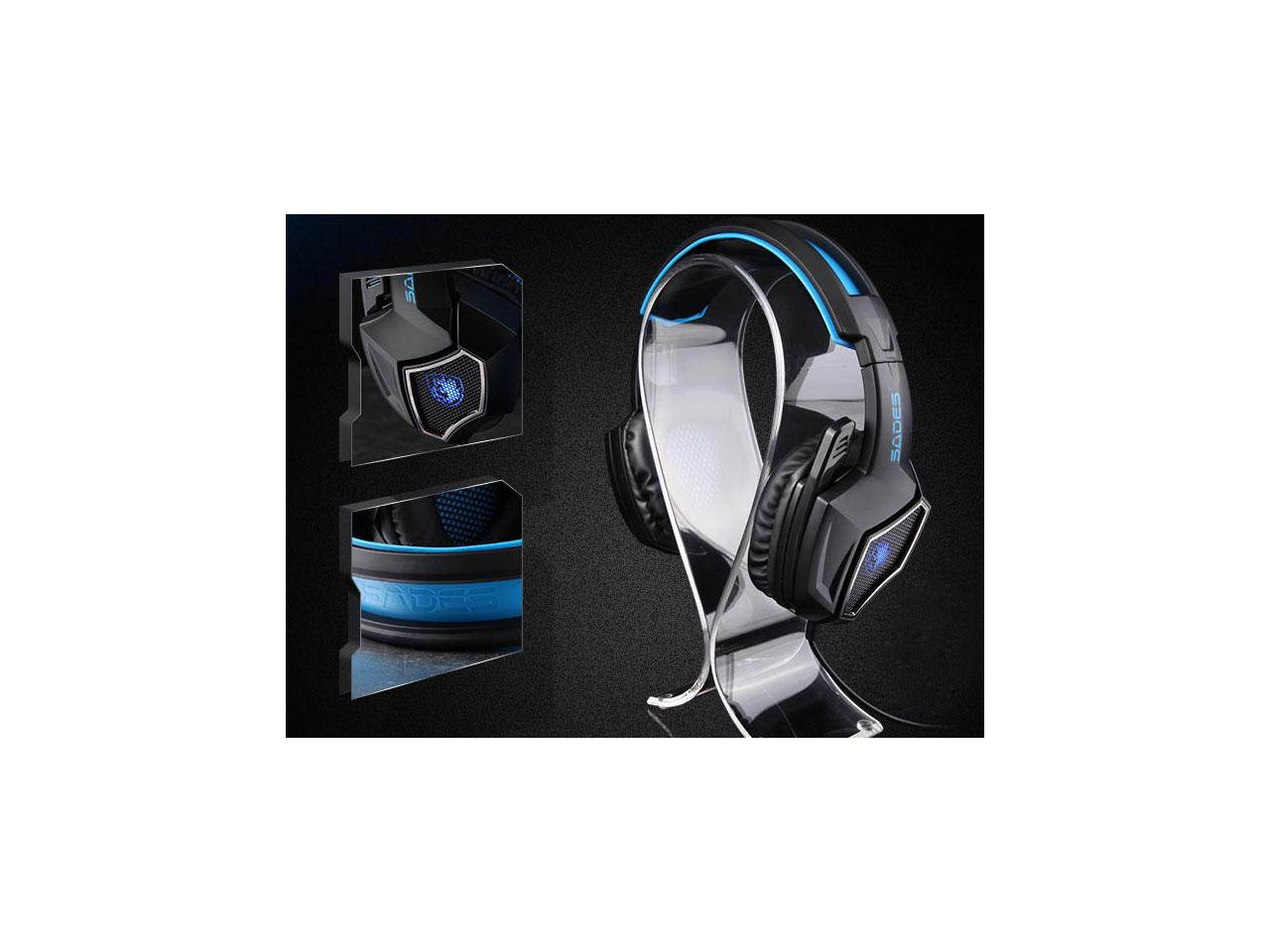 Gaming Headset 7.1 Surround Sound Stereo Over-the-Ear Headsets Noise Isolating USB Gaming Headphone with Mic - WhiteBlue