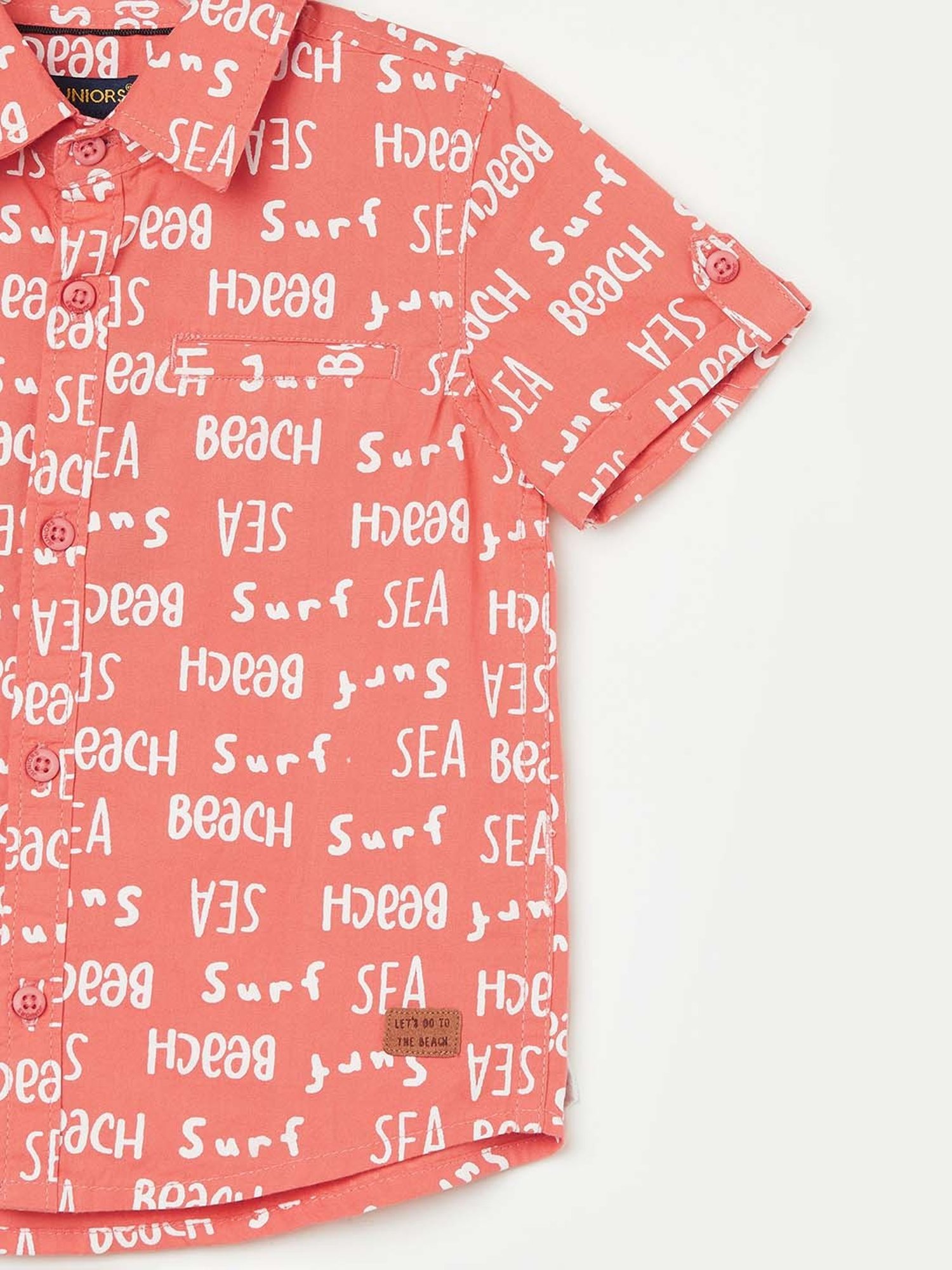 Juniors by Lifestyle Kids Coral Cotton Printed Shirt