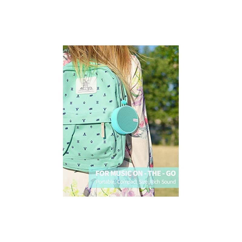 IPX7 Waterproof Shower Bluetooth Speaker Portable Wireless Outdoor Speaker with HD Sound Support TF Card Suction Cup for Home Pool Beach Boating Hiking 12H Playtime Mint