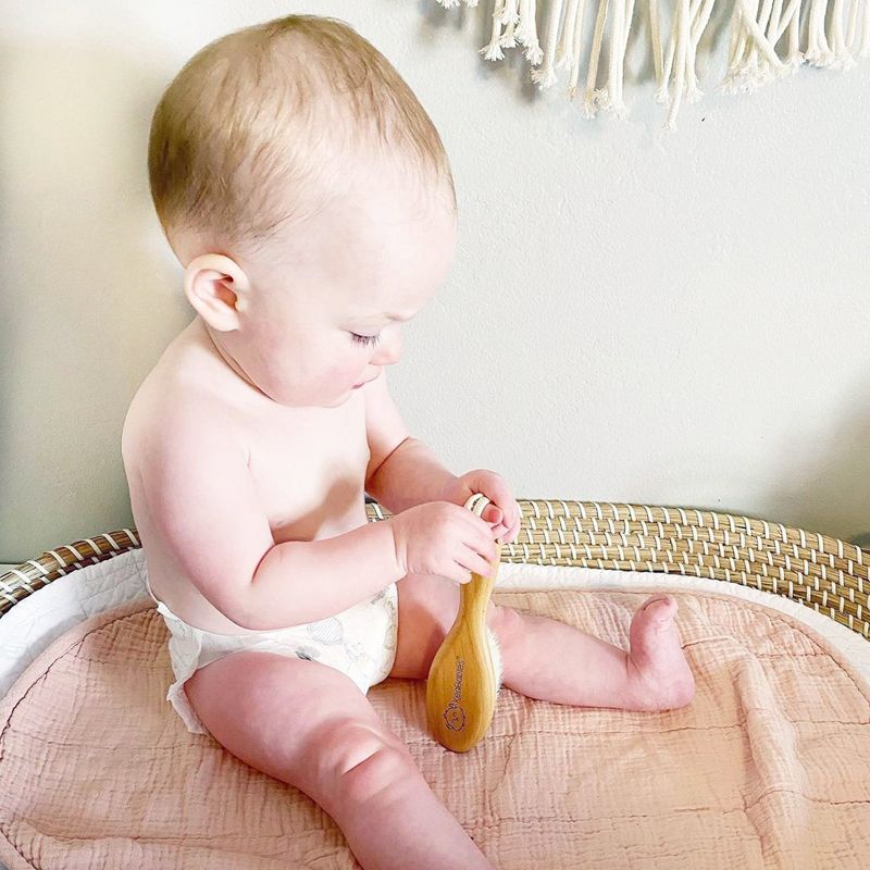 KeaBabies Baby Hair Brush for Newborn, Beige