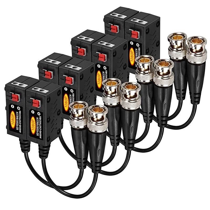 1080P AHDHDCVITVICVBS Passive HD Video Balun Transmitter 4 Pairs UTP Up to 350M600M