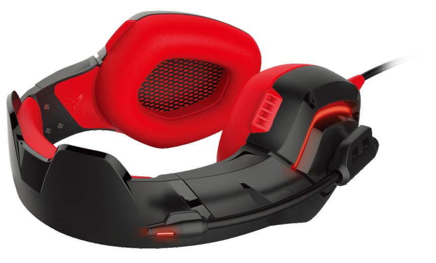 Ridgeway Red EAR-G3 Gaming Headset, PS4 Headset with 7.1 Surround Sound, Noise Canceling Over-Ear Headphones with Mic
