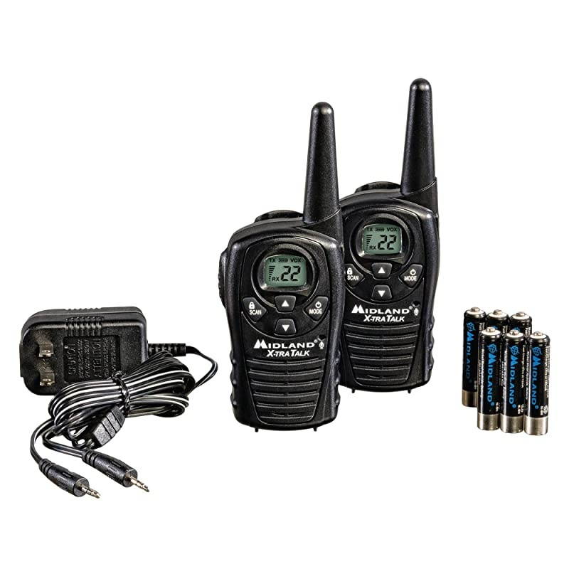 LXT118VP, FRS Walkie Talkies - Extended Range Two Way Radios, Hands-Free VOX, Batteries Included (Pair Pack) (Black)