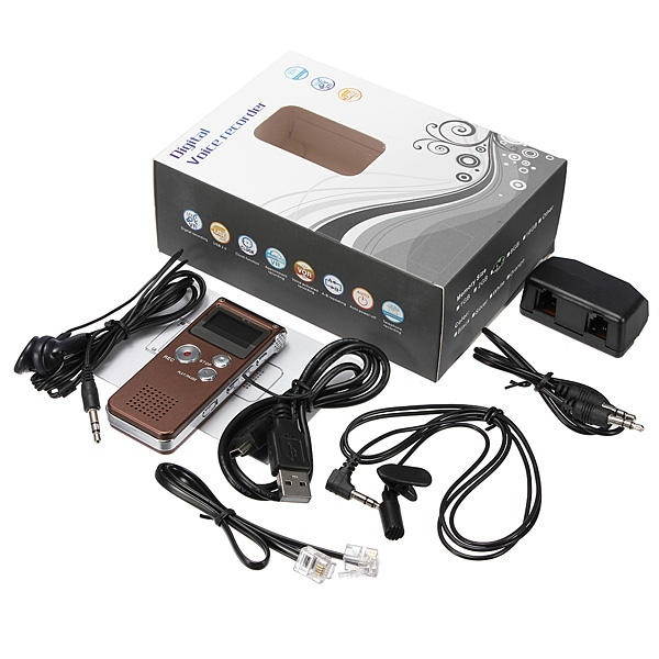 Steel Rechargeable 8GB 650HR Digital Audio Voice Recorder MP3 Player