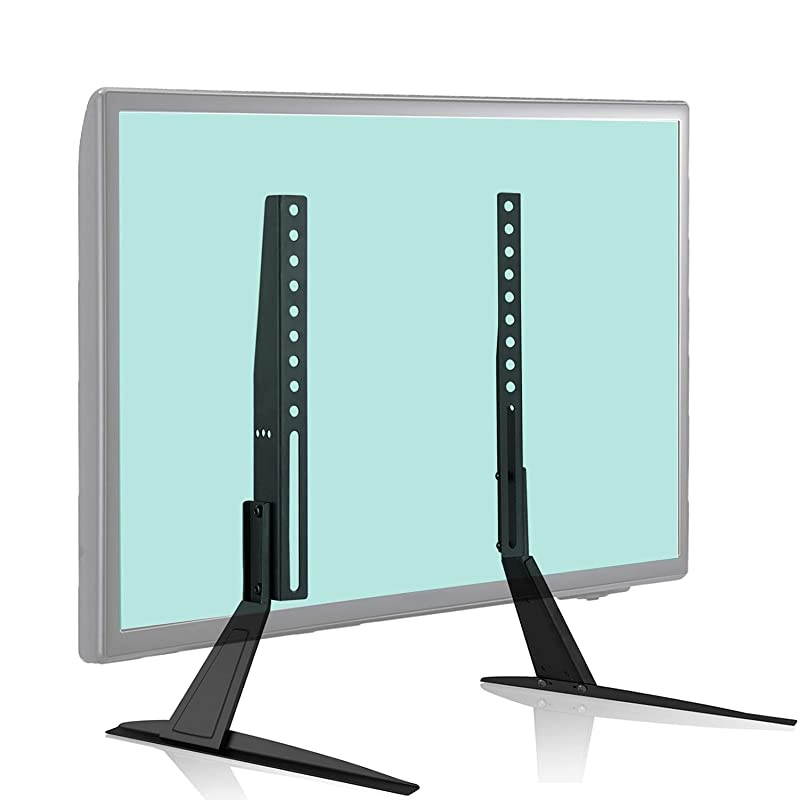 Universal TV Stand Table Top for Most 23 to 42 inch LED LCD Flat Screen TV VESA up to 200 by 400mm TVS002 Black
