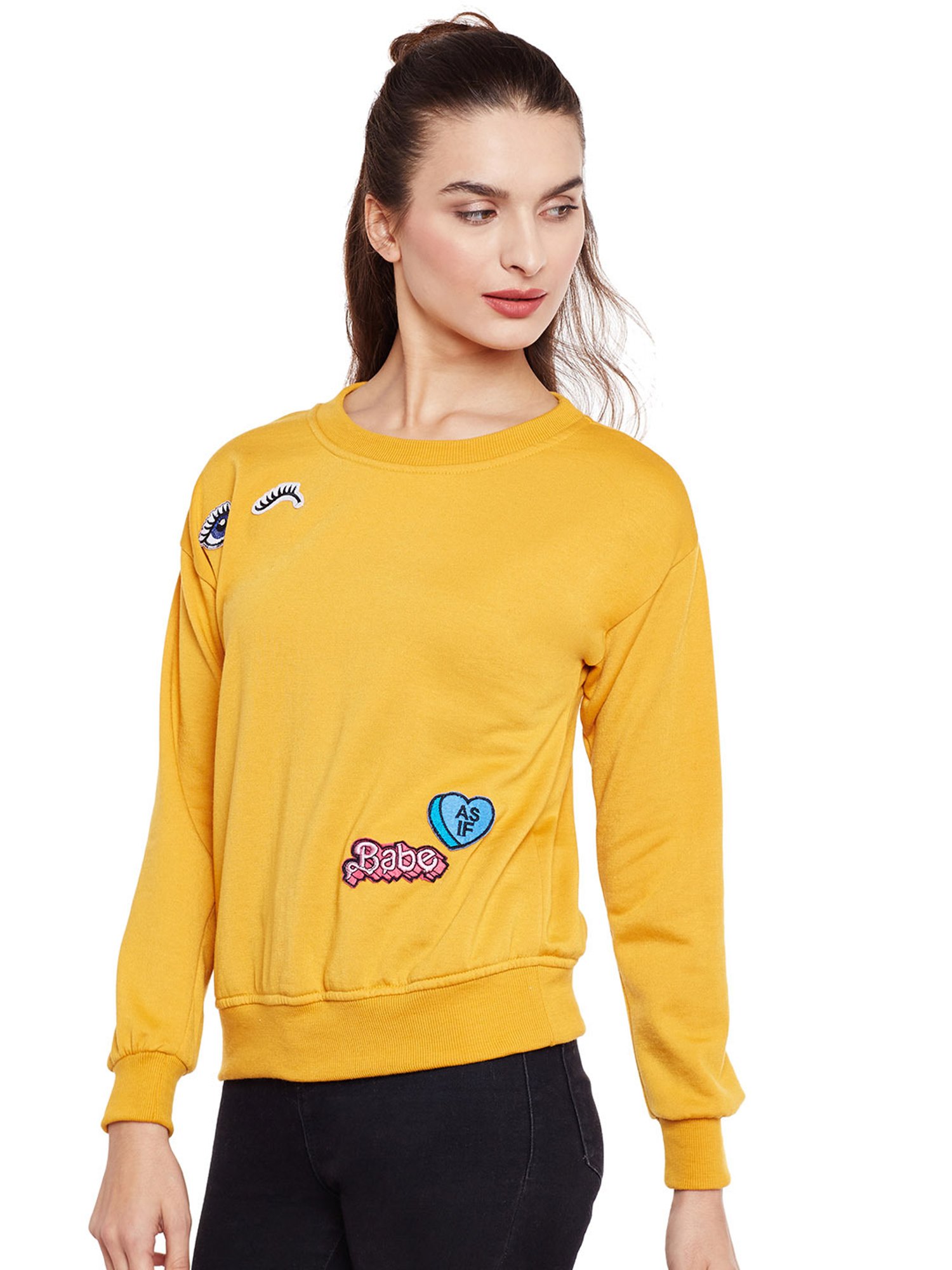 Belle Fille Yellow Patchwork Sweatshirt
