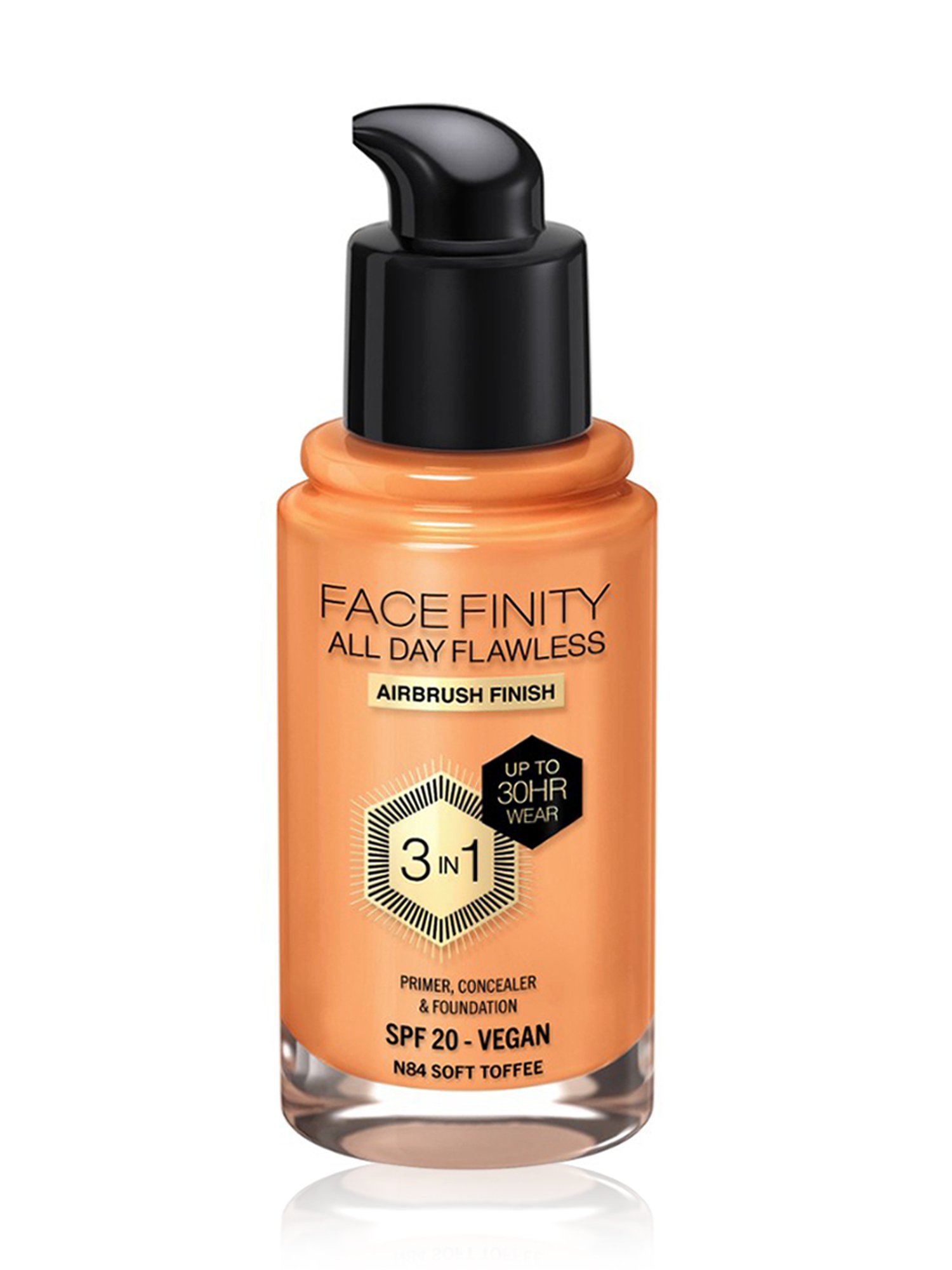 Max Factor Facefinity All Day Flawless 3 In 1 Foundation SPF 20 N84 Soft Toffee - 30 ml