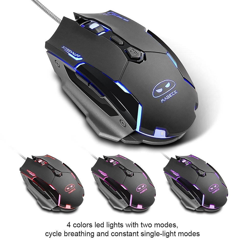 Magece G2 Gaming Mice 3200 DPI 6 Buttons Professional Ergonomic Gaming Mouse for PC Mac Gamer