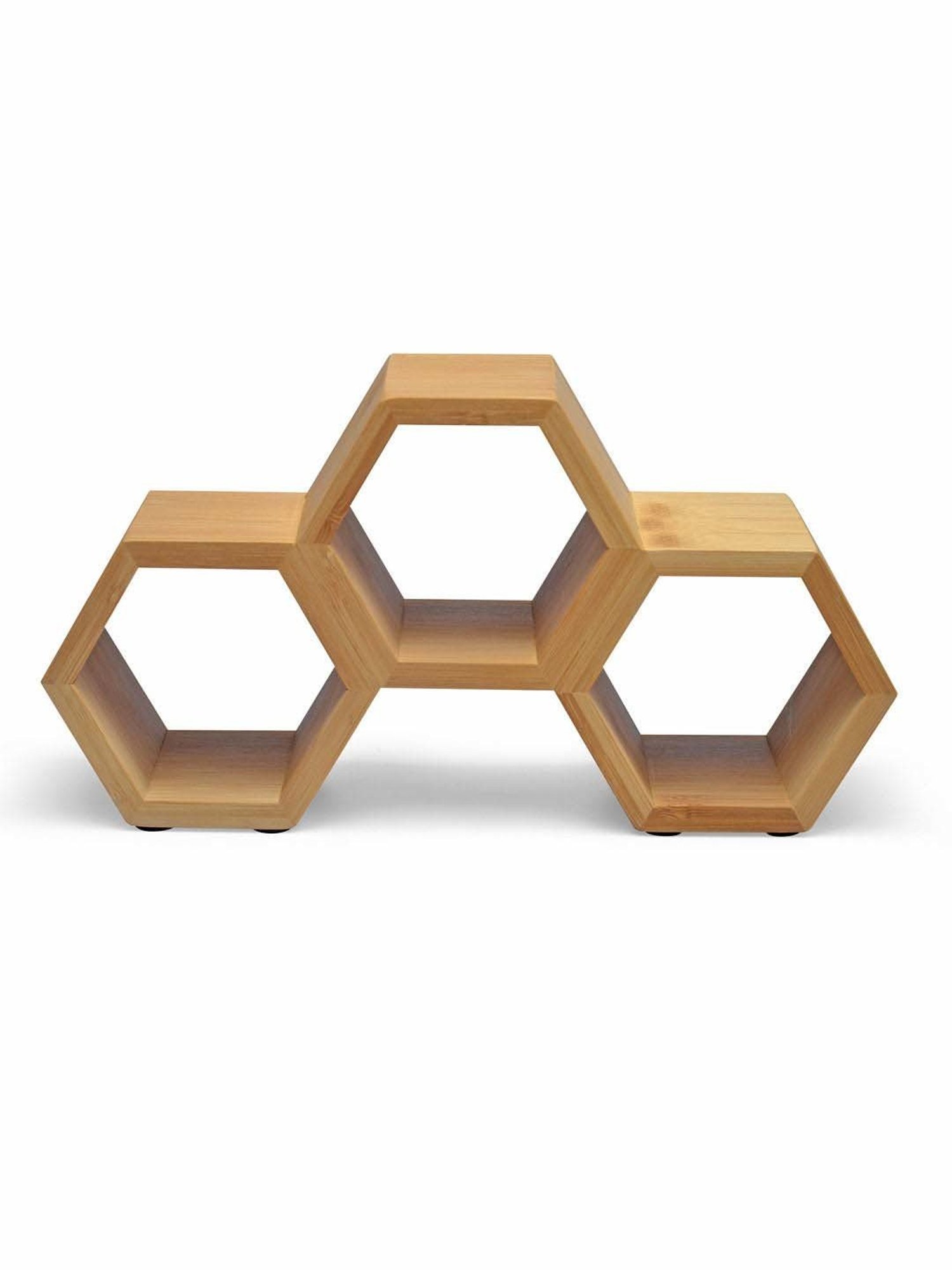 @home Brown Bamboo 3-In-1 Kitchen Rack