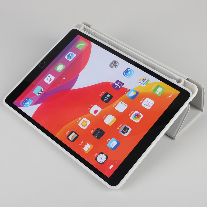 For IPad 10.2 Inch Case, Ultrathin Trifold PU Leather+Soft Silicone Stand Cover With Pencil Holder, Auto Sleep/Wake For IPad 8th 2020 / IPad 7th 2019 10.2 Inch