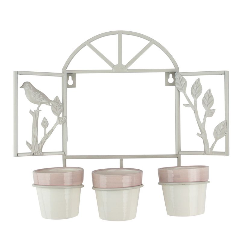 HC Companies heavy duty 24-Inch Width Deck Rail Box Planter, White w/ plugs