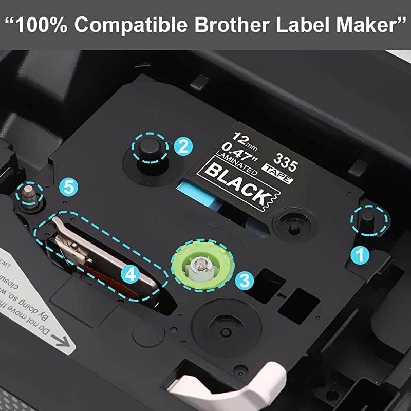 Compatible Label Tapes Replacement for Brother p Touch Label Maker (Orange, 18mm)