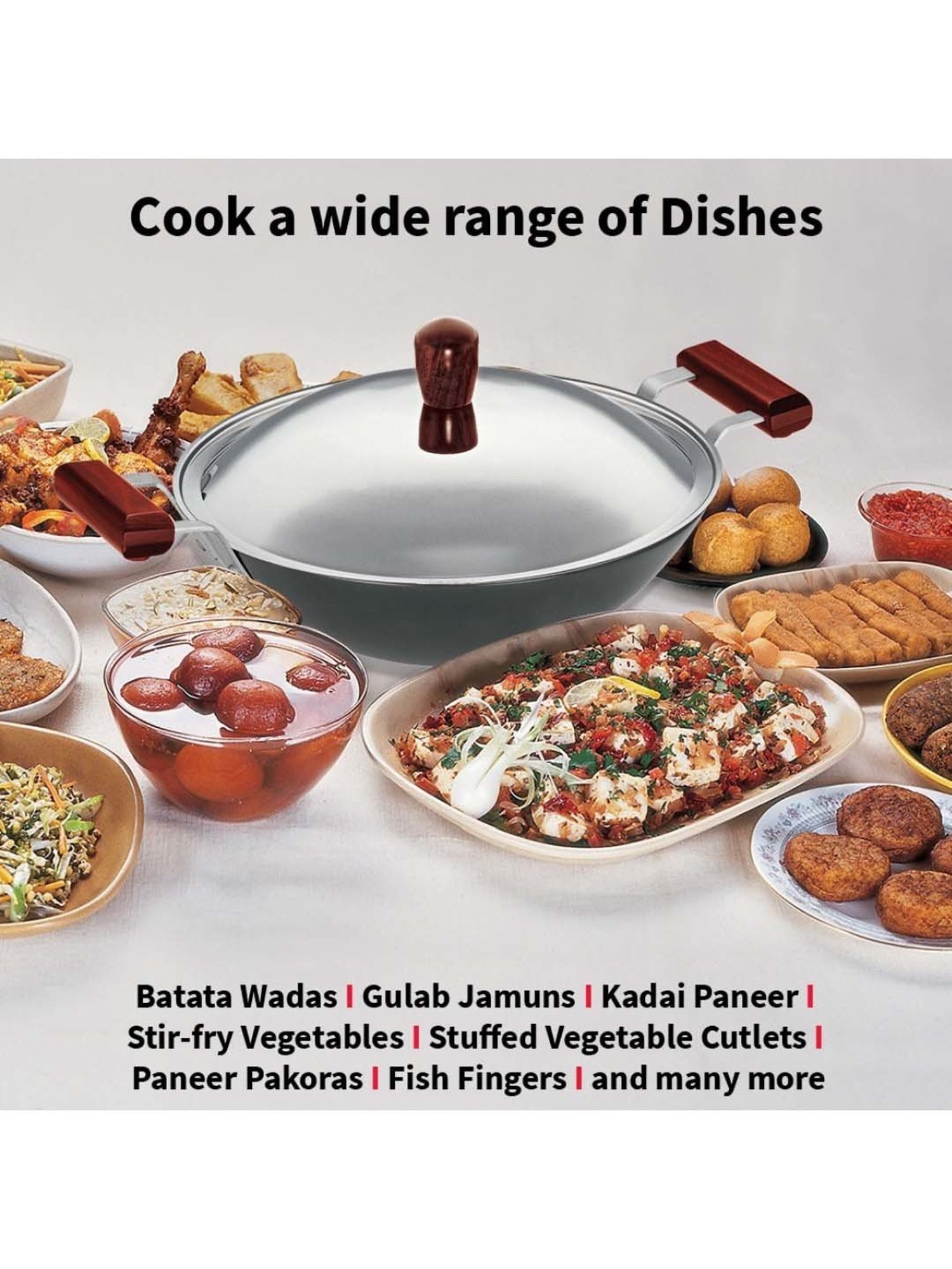 Hawkins Black & Silver Hard Anodised 30.1 cm Induction Compatible Kadai With Lid (3.75 L) - Set of 1