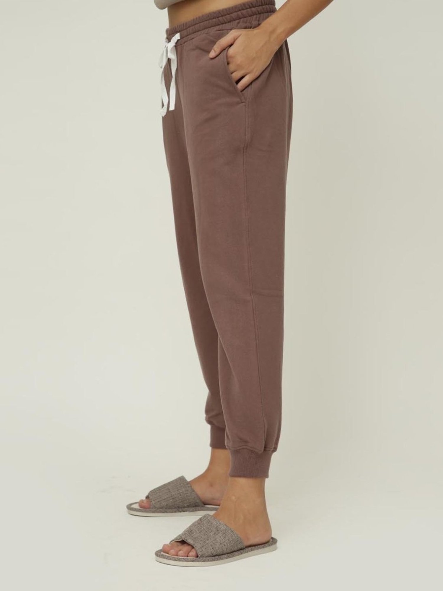 Saltpetre Timeless Organic Cotton Coffee Brown Ribbed Jogger