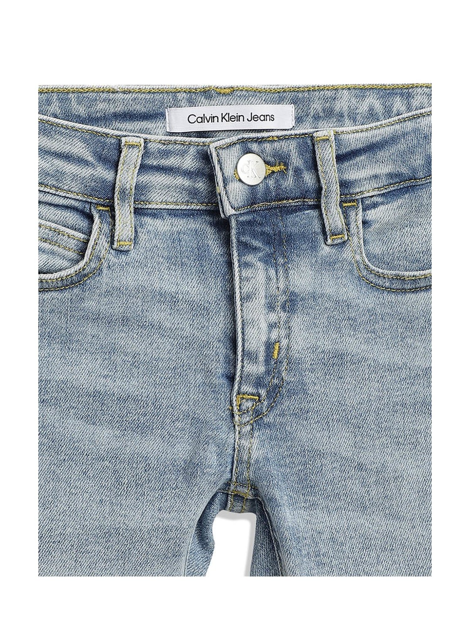 Calvin Klein Jeans Kids Chalky Blue Washed Regular Fit Jeans