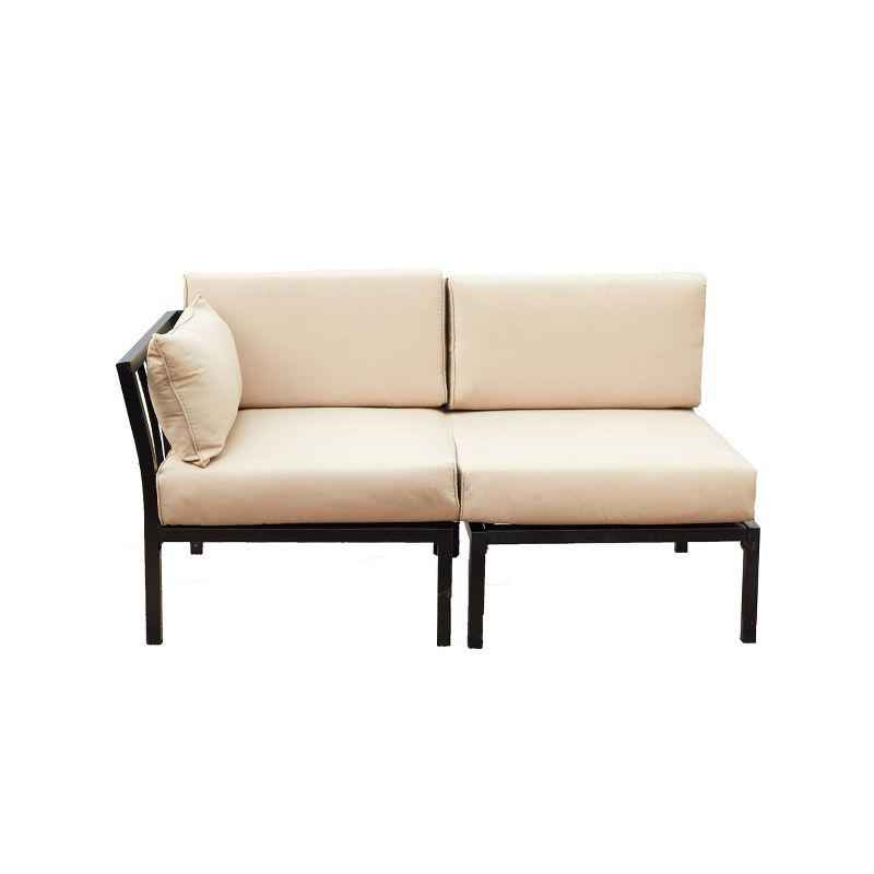 Corner Armless Patio Loveseat - Patio Festival