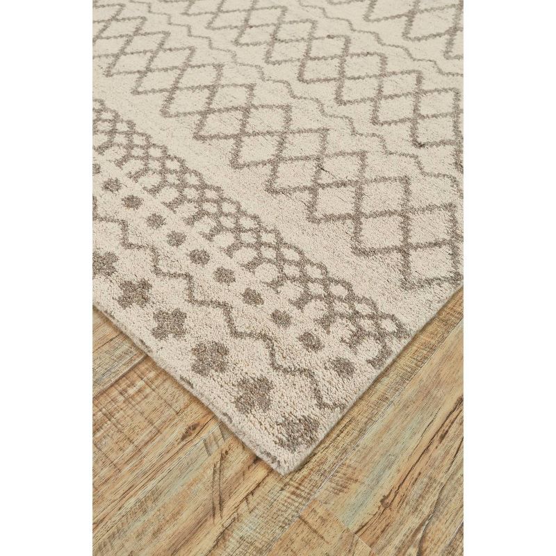 2'X3' Geometric Design Knotted Accent Rugs Natural/Ivory - Weave & Wander
