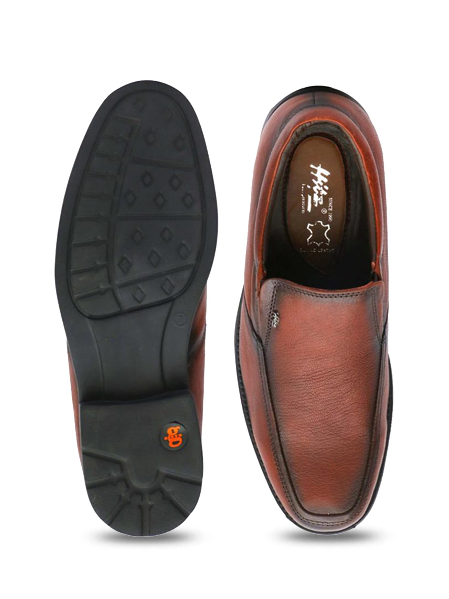 Hitz Men's Brown Formal Slip-ons