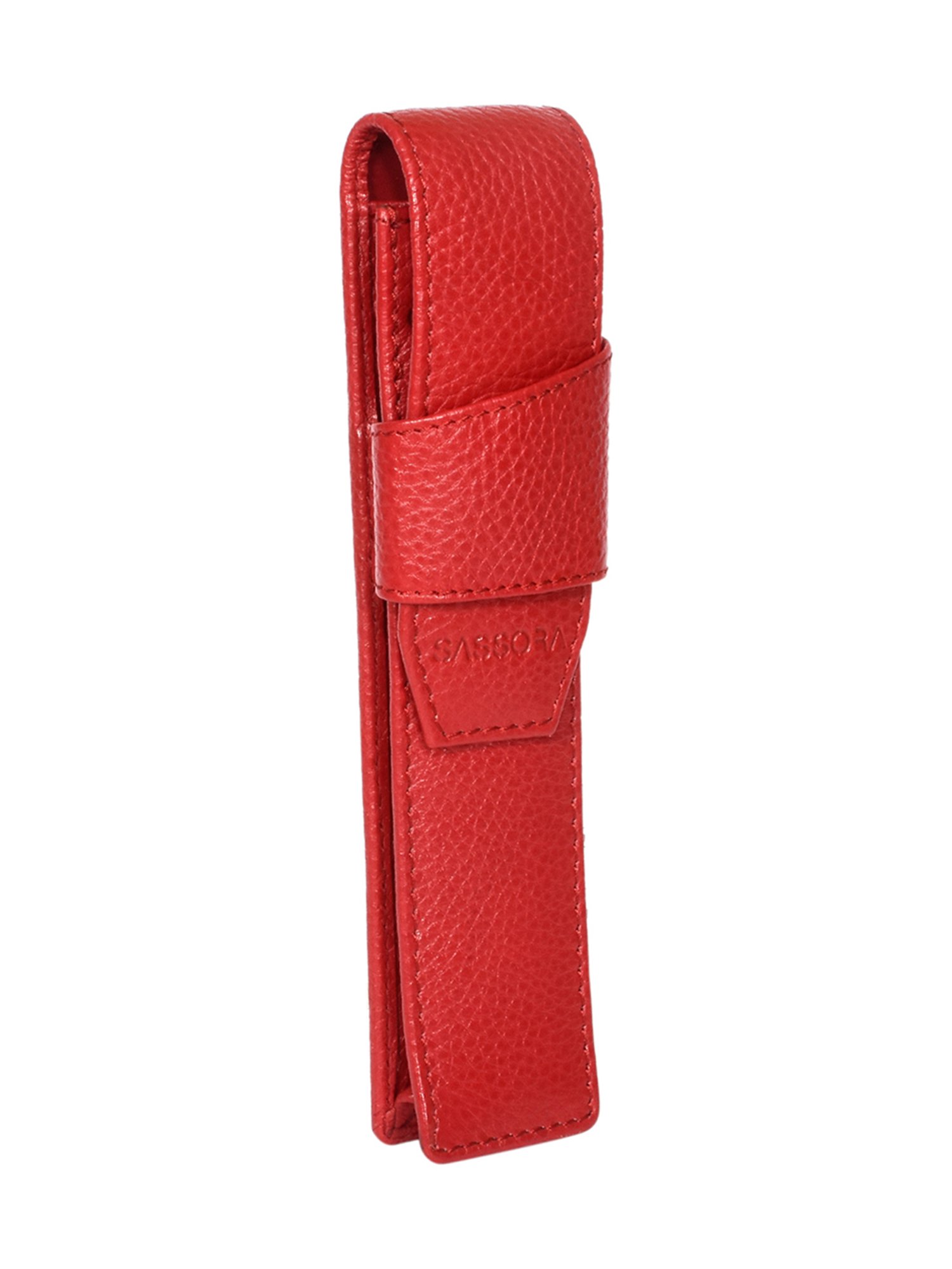 SASSORA Gamy Red Leather Small Pen Case