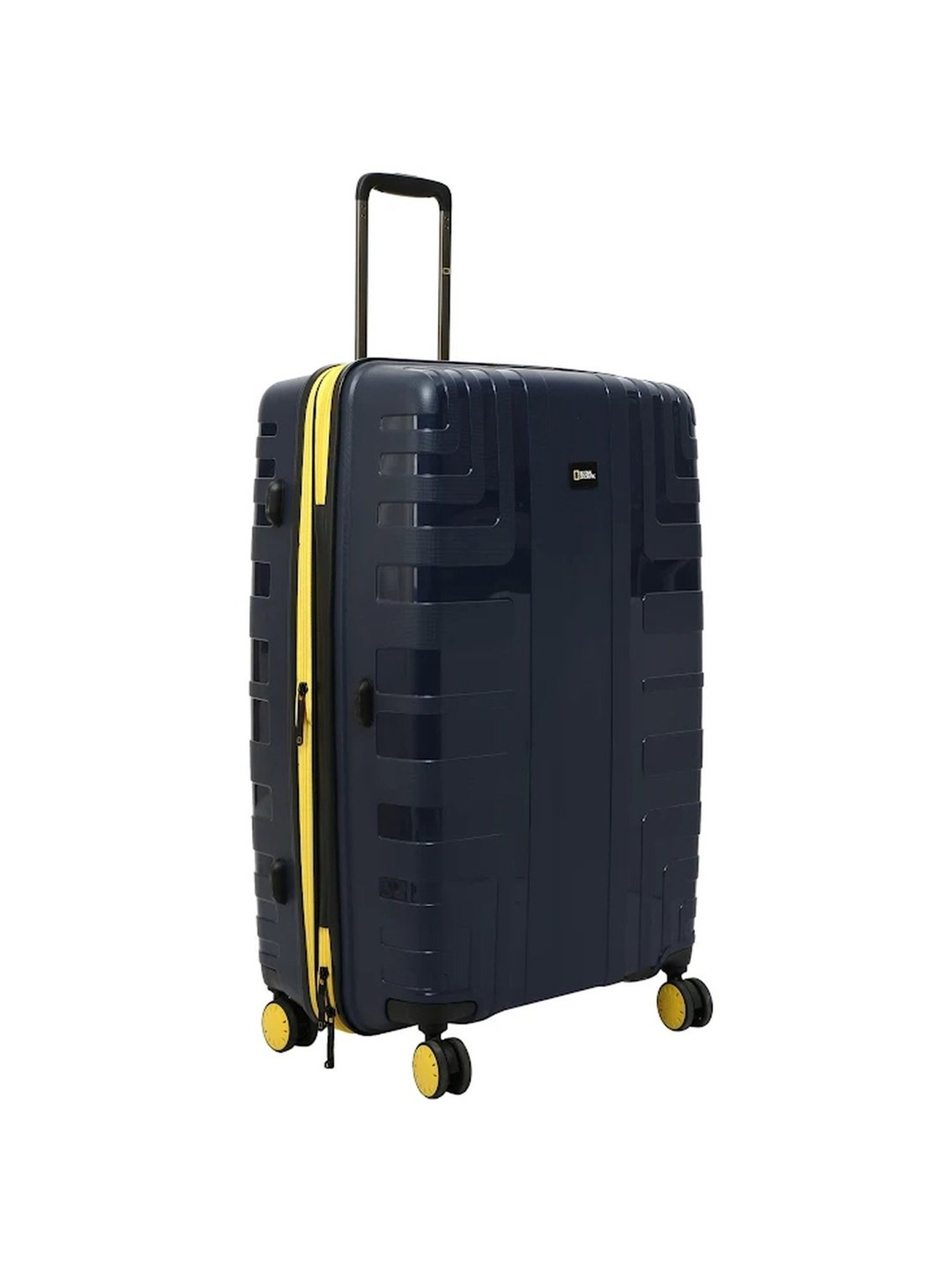 National Geographic Gibraltar Navy Medium Hard check In Trolley - 24 Inch
