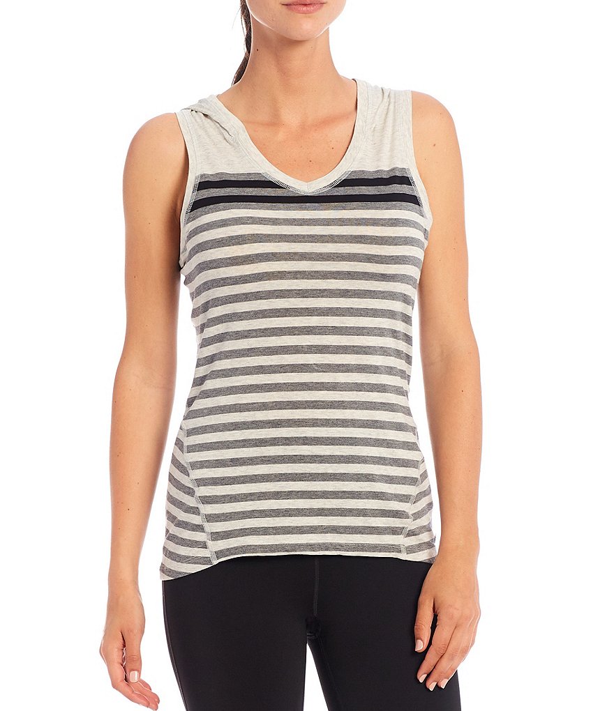 Calvin Klein Performance Dynamic Stripe Sleeveless Hoodie