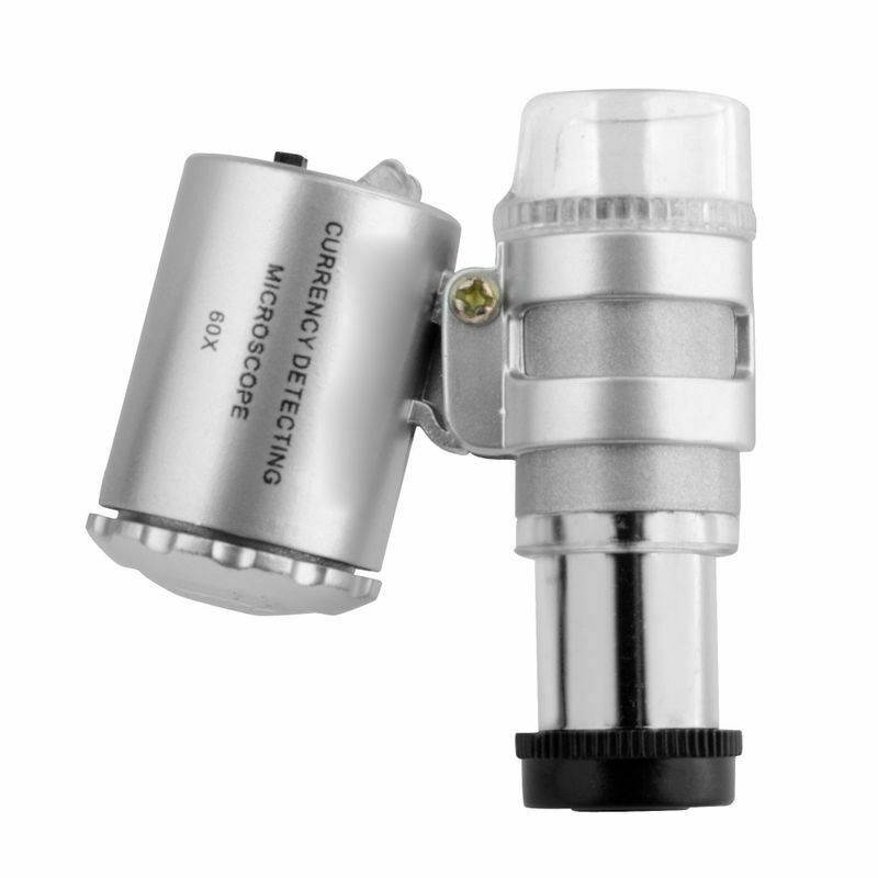 60X Magnifying Magnifier Jeweler Eye Jewelry Loupe Loop Led Light