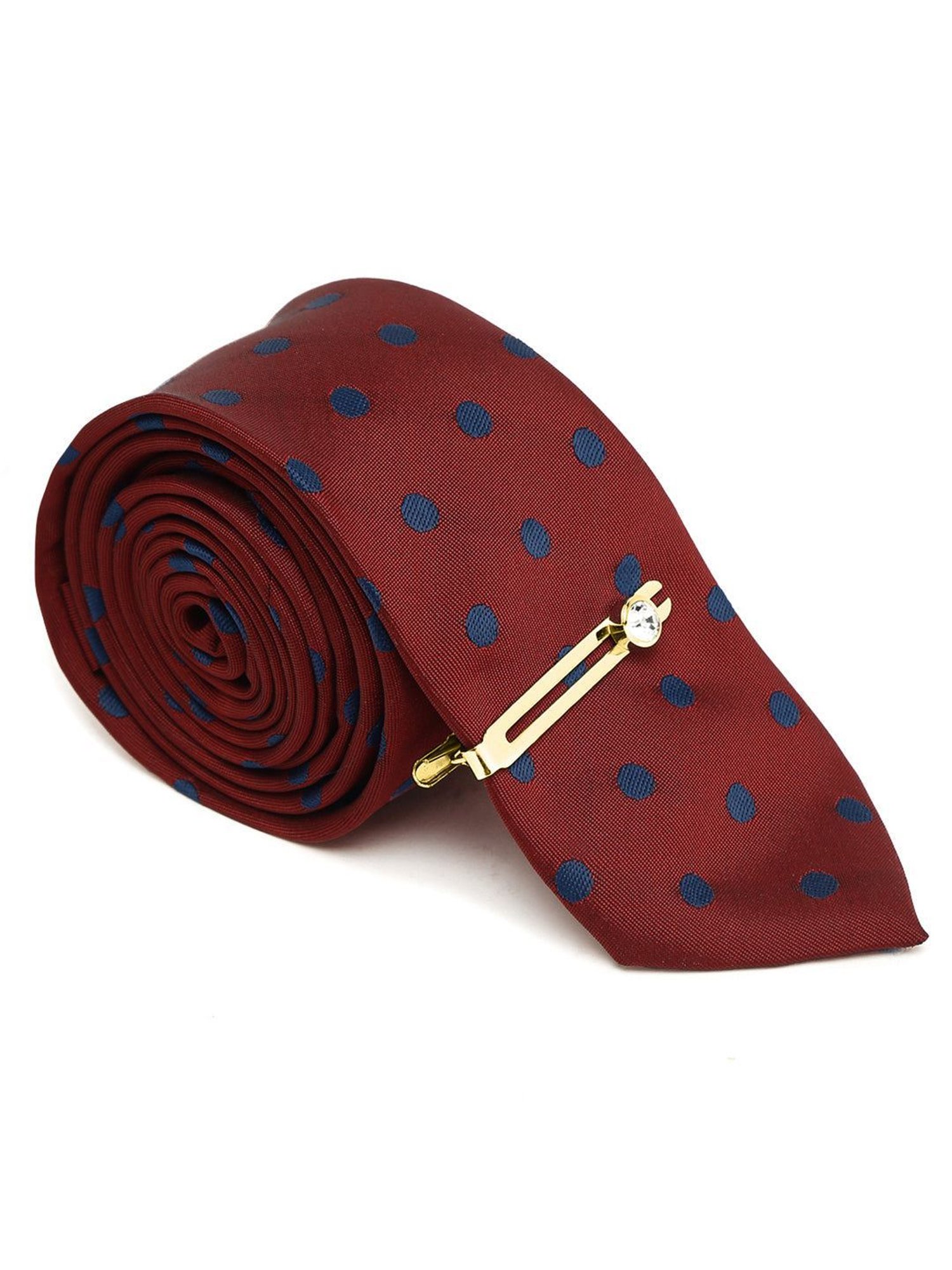 Louis Stitch Maroon Printed Necktie Gift Set - Set of 3