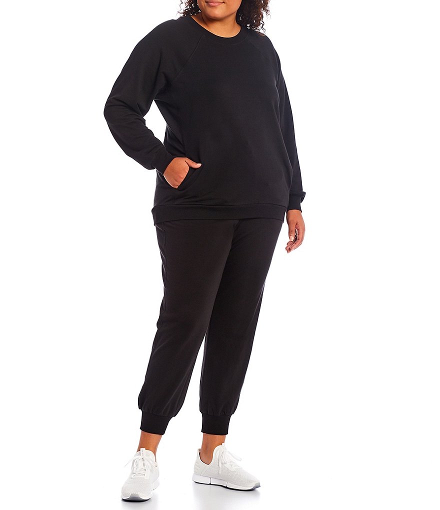 Kinesis Plus Size Lifestyle Pocket Stretch Fleece Crew Neck Sweatshirt