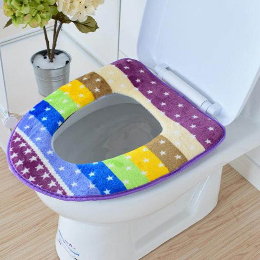 Bathroom Toilet Seat Washable Soft Warmer Mat Cover Pad Cushion Wonderful