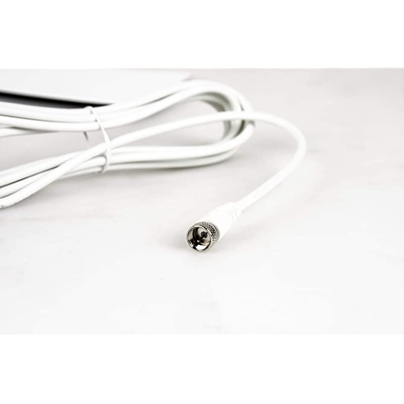 0.5mm Thick Reversible 40 Miles Digital TV Antenna Indoor, Portable with Enhanced VHF UHF Reception, Adjustable HDTV Amplifier Signal Booster, HD 4K 1080P 10ft Coax Cable Free TV