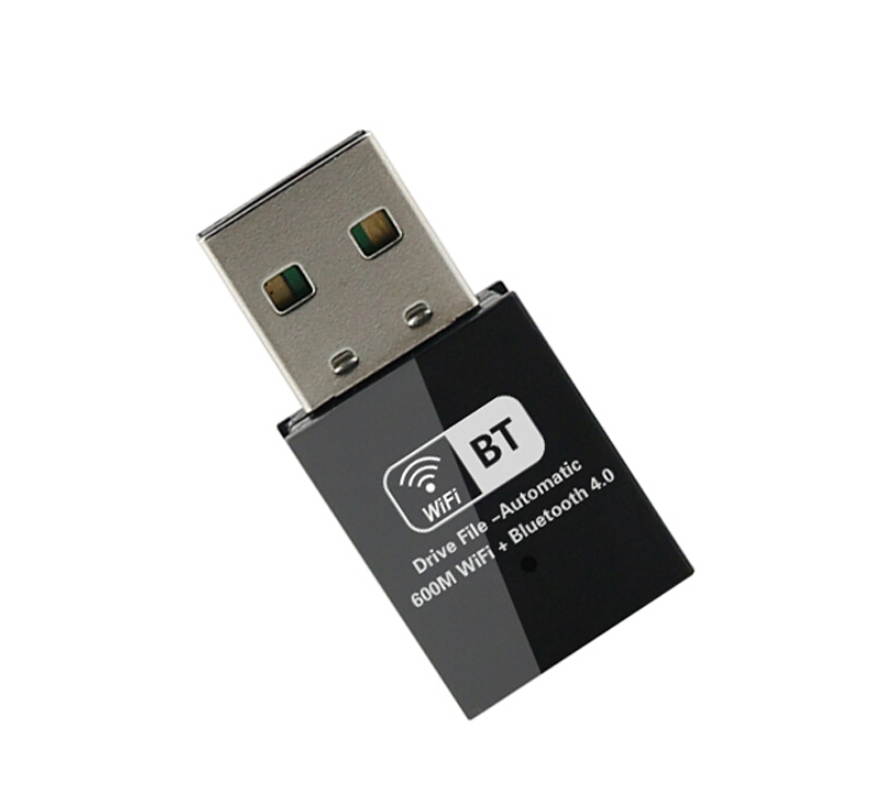 SAKOSE driver-free USB Bluetooth WiFi adapter AC 600Mbps, suitable for PC, wireless Wi-Fi dongle dual-band 2.4G / 5.8G with antenna support, Windows 10 / 8.1 / 7 / XP / Vista / Mac OS