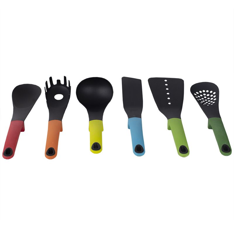 Home Basics 6 Piece Silicone Utensil Set, Multi-Color