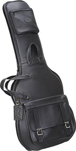 levy's leathers lm18blk deluxe leather electric guitar bag, black