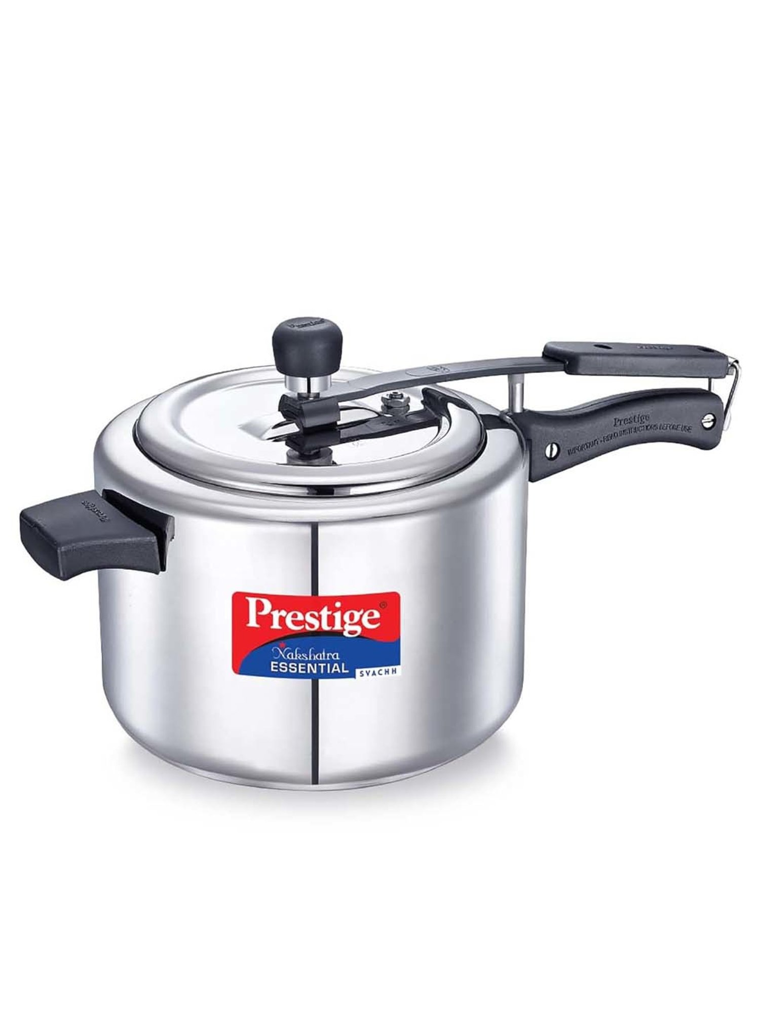 Prestige Silver Stainless Steel Nakshatra Essential Svachh Pressure Cookers (5 L)