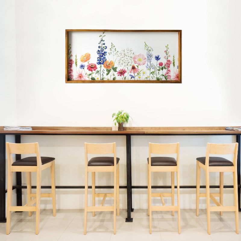 19" x 45" Spring Garden Wood Framed Wall Canvas - Gallery 57