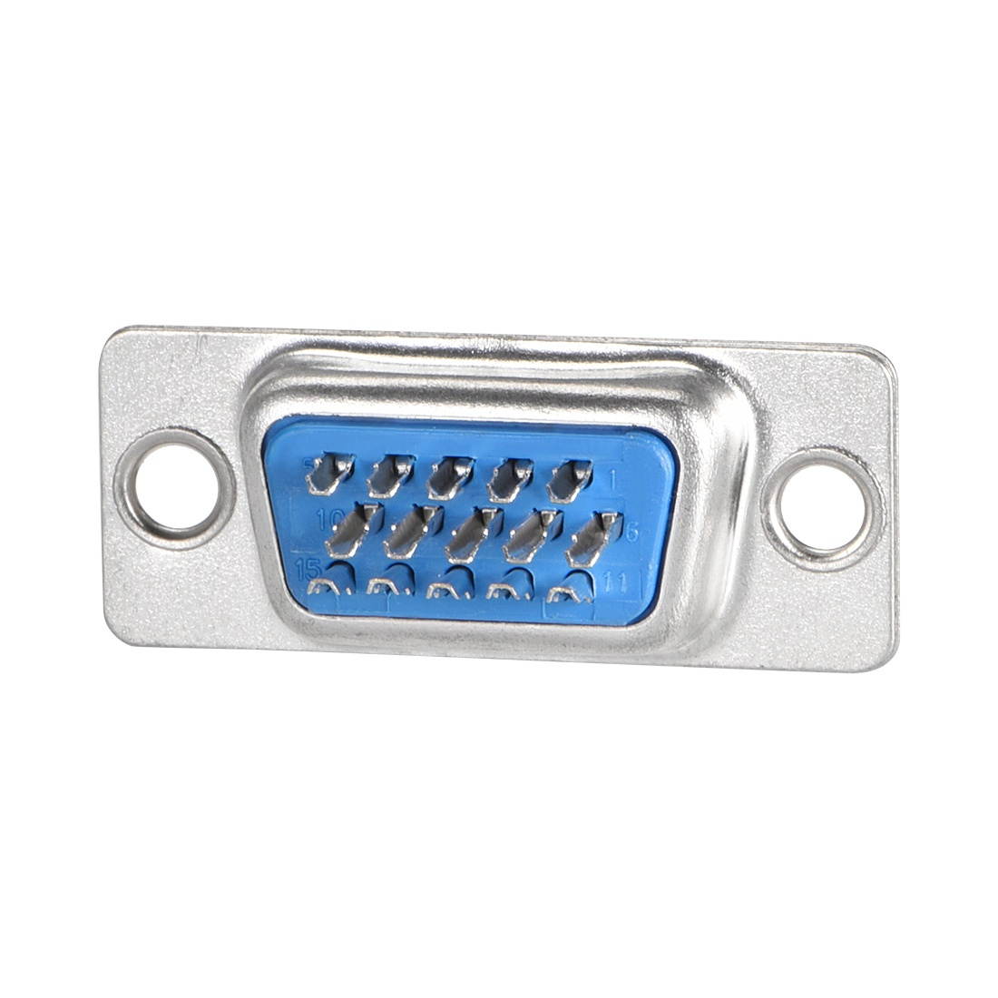 D-sub Connector Male Plug 15-pin 3-row Port Terminal Breakout for Mechanical Equipment CNC Computers Blue Pack of 10
