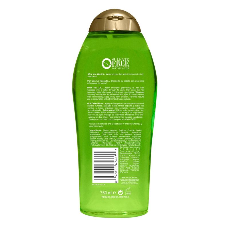 OGX Extra Strength Tea Tree Mint Shampoo - 25.4 fl oz